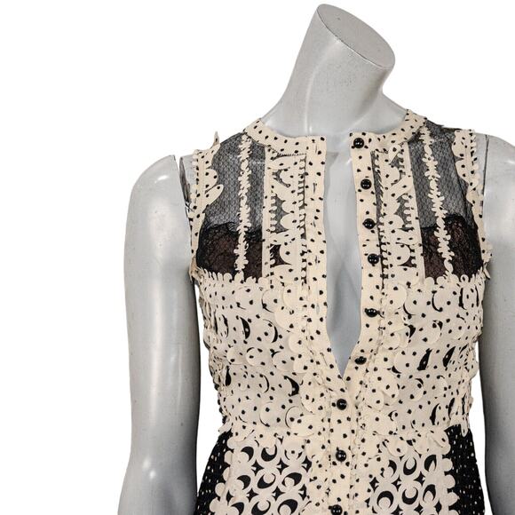 Beguile By Byron Lars Women's Lasercut sheath pencil Dress size 0 - Picture 8 of 11